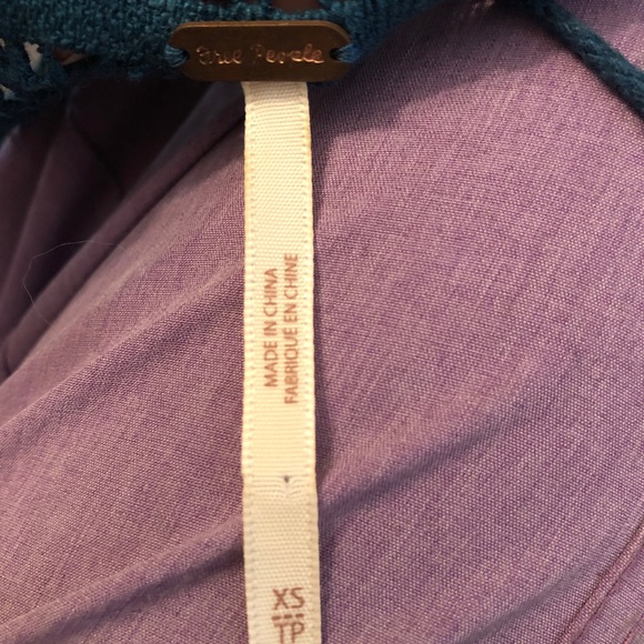 Free People Dark Teal Mini Dress Sz XS (A) - Picture 3 of 4